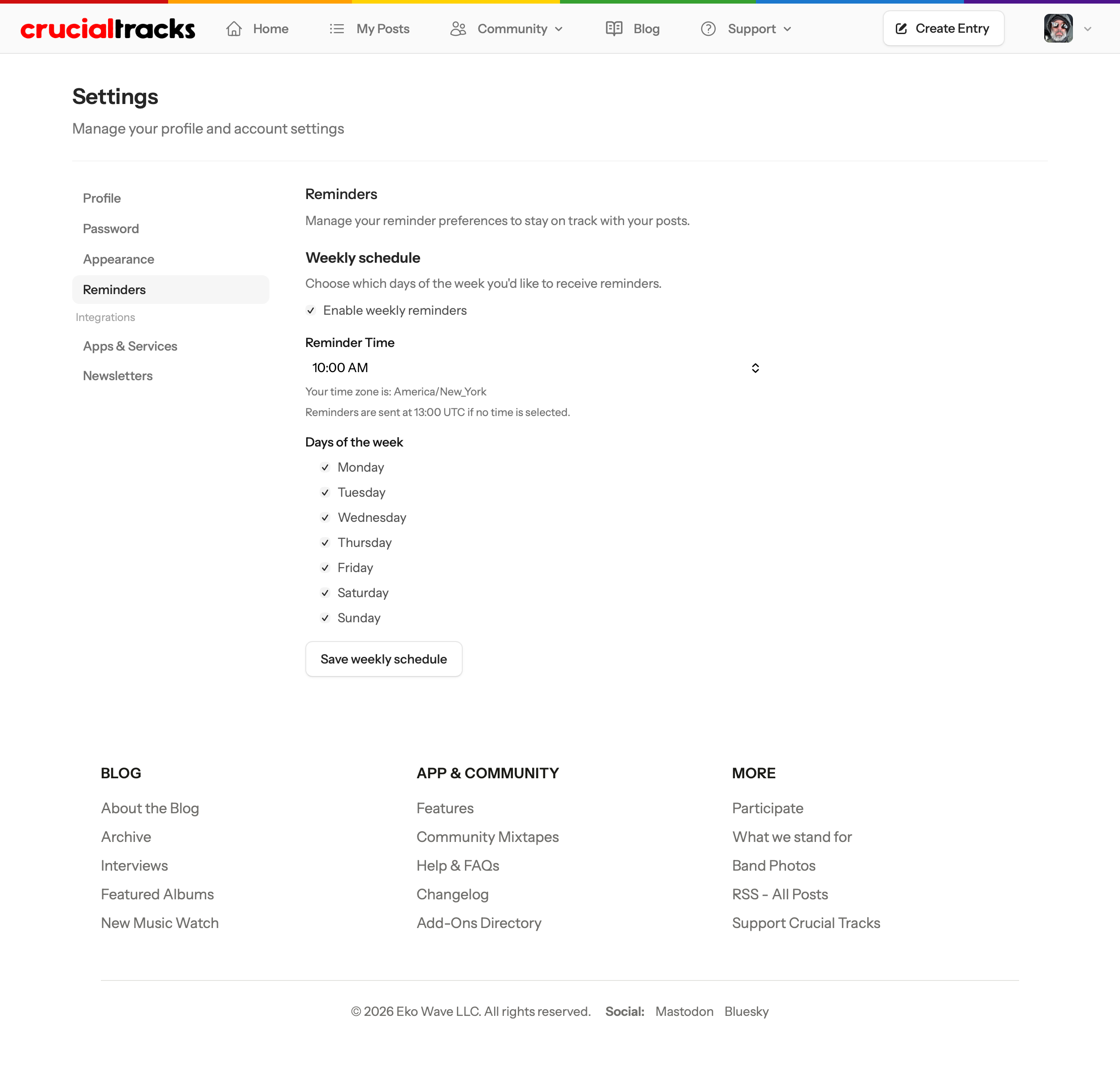 Set up email reminders so you don't miss a day.